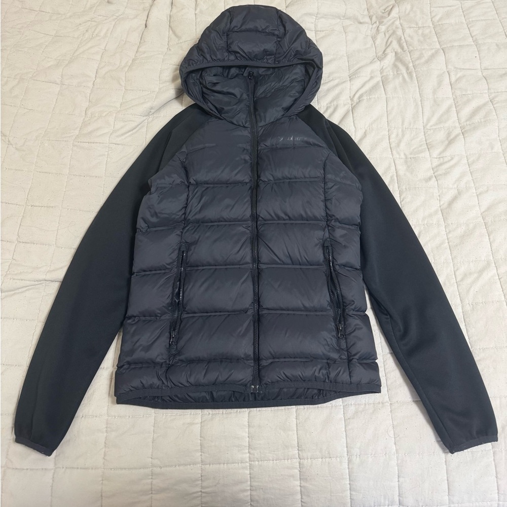 Columbia Hybrid Down Jacket – Women’s XS – Black Hooded Puffer